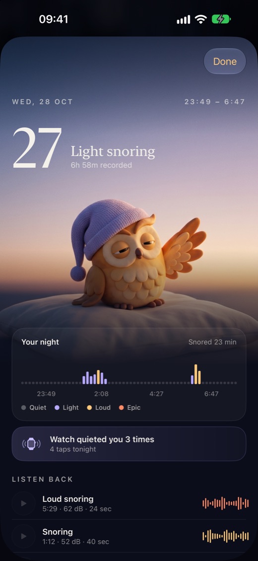 Morning report screen